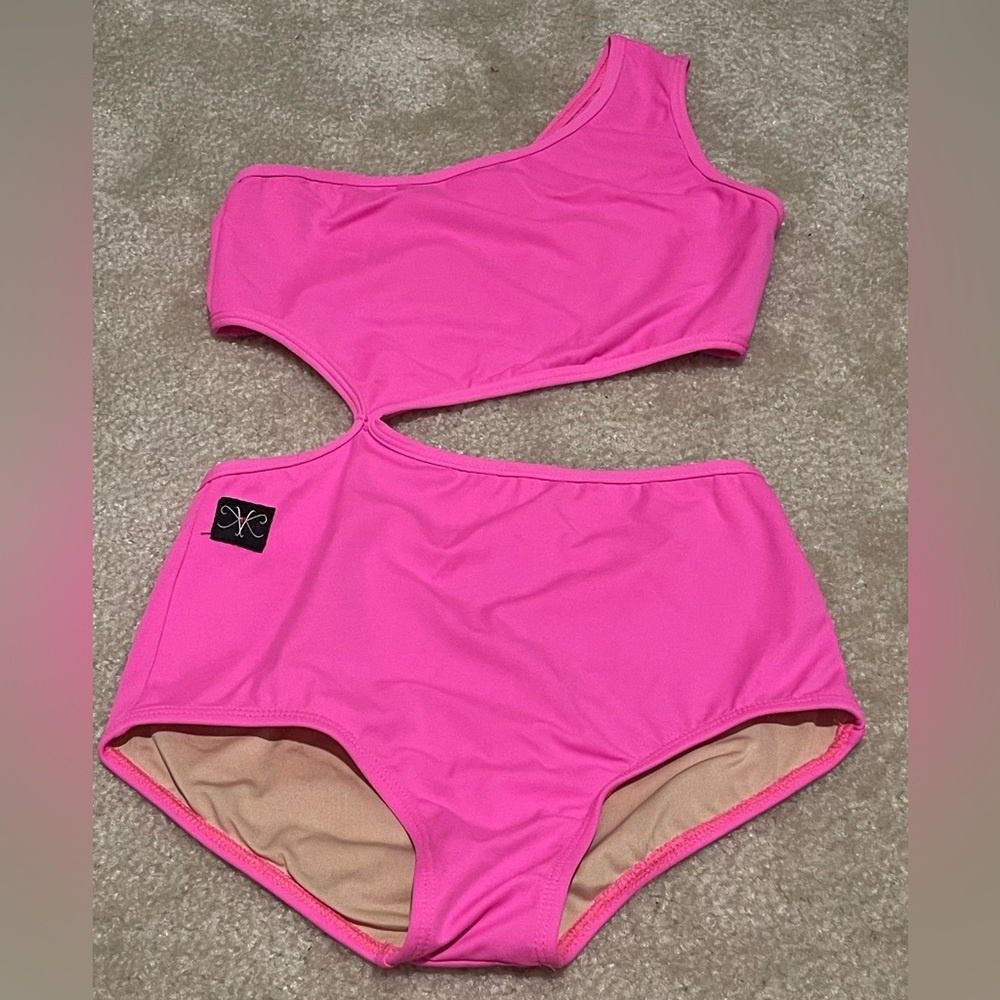 Kandi Kouture Pixie Leotard Neon Pink TXS 0/2